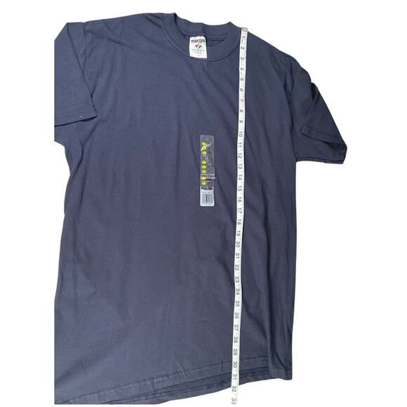 Vintage 90's JERZEES T-Shirts Solid Navy Blue Size Large NWT 100% Cotton 2 Pack - Picture 5 of 7